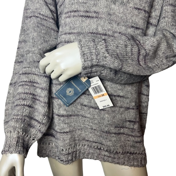 Democracy Gray Sweater Long Sleeve - Picture 3 of 13